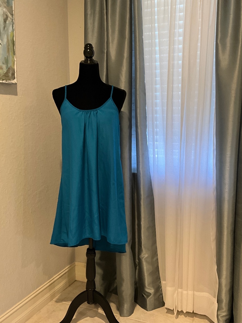 Mimi Chica Teal Spaghetti Strap A-Line Mini Dress